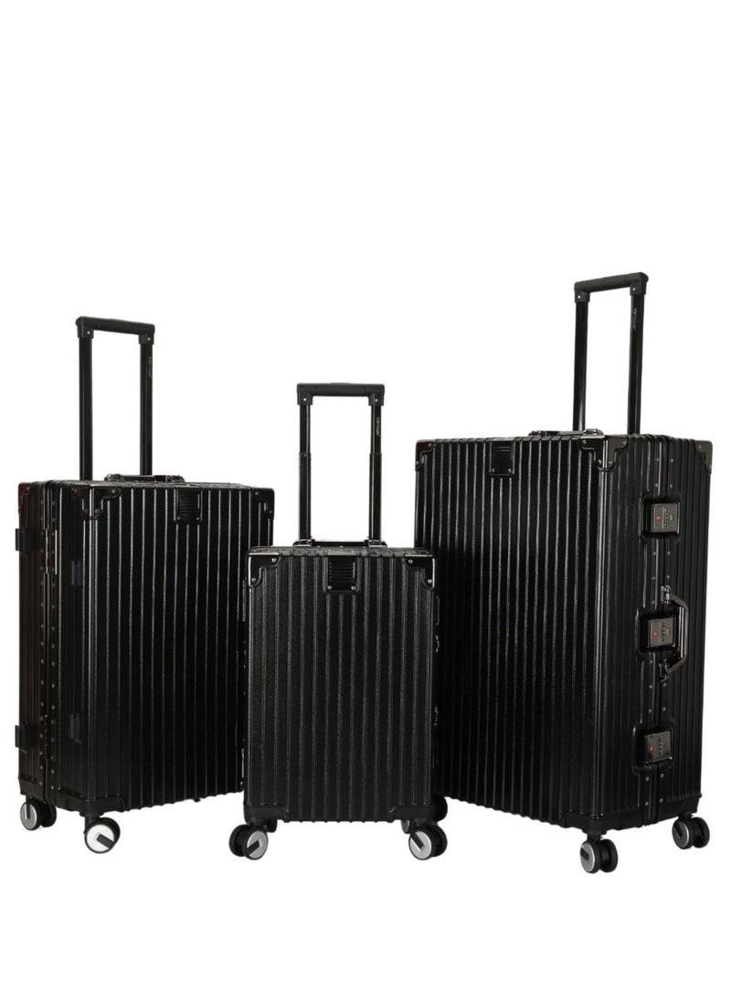 PC Hard Side Zipperless Luggage Set of 3 PCS TSA Lockable Travel Suitcase 20/25/29 Inches