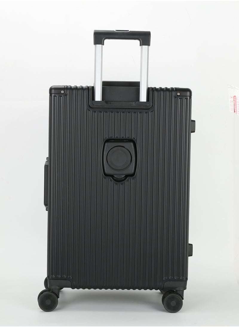 PC Hard Side Zipperless Luggage Set of 3 PCS TSA Lockable Travel Suitcase With Cup Holder 20/25/29 Inches