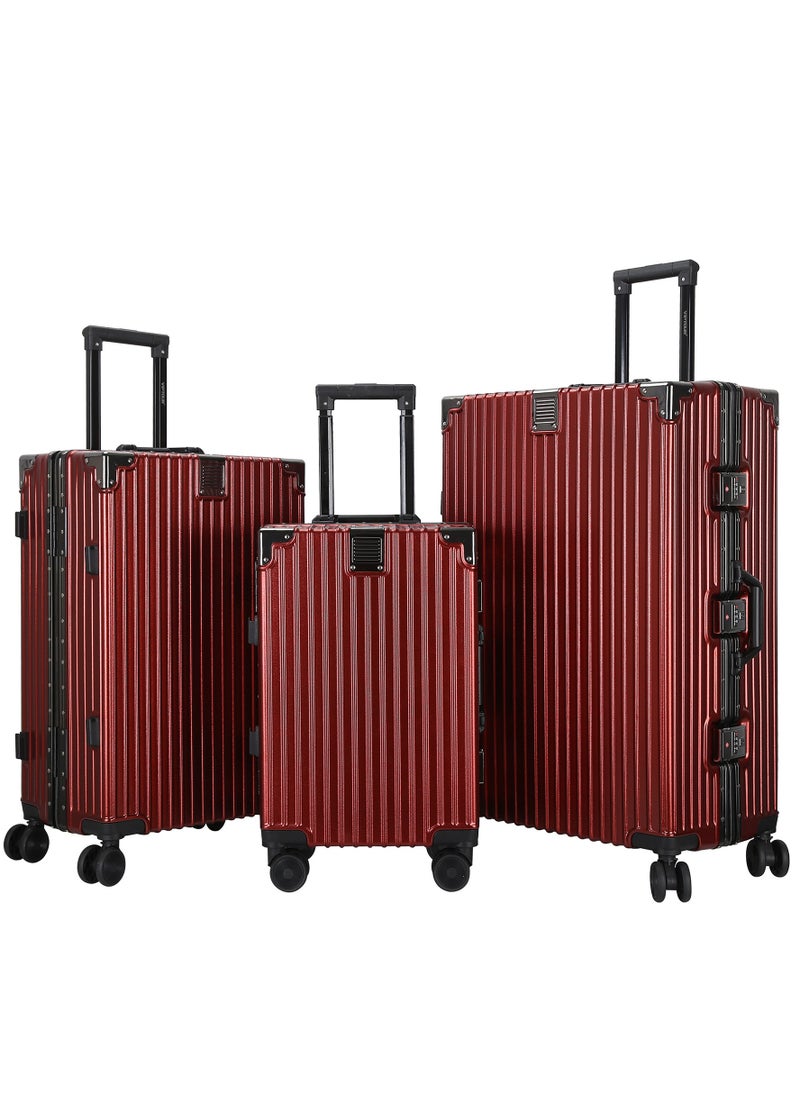 PC Hard Side Zipperless Luggage Set of 3 PCS TSA Lockable Travel Suitcase 20/25/29 Inches