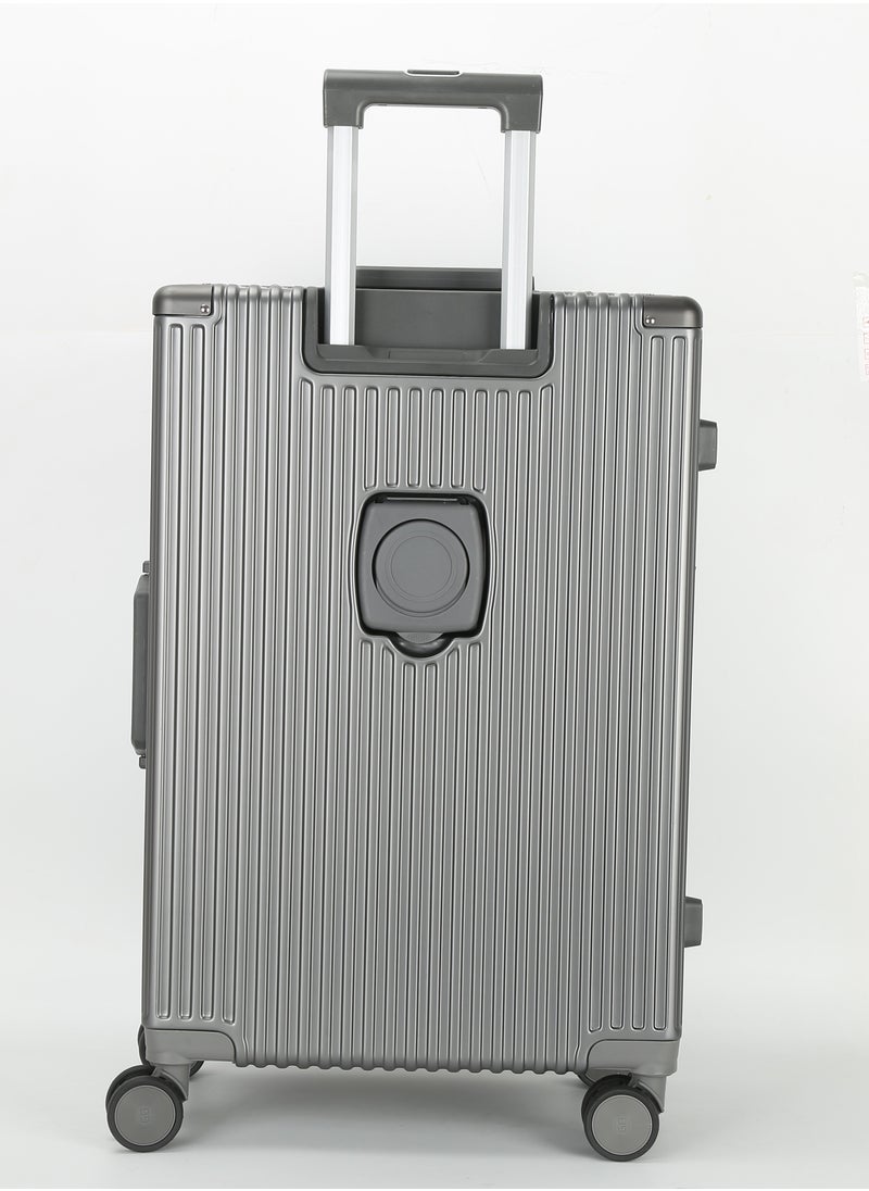 PC Hard Side Zipperless Luggage Set of 3 PCS TSA Lockable Travel Suitcase With Cup Holder 20/25/29 Inches