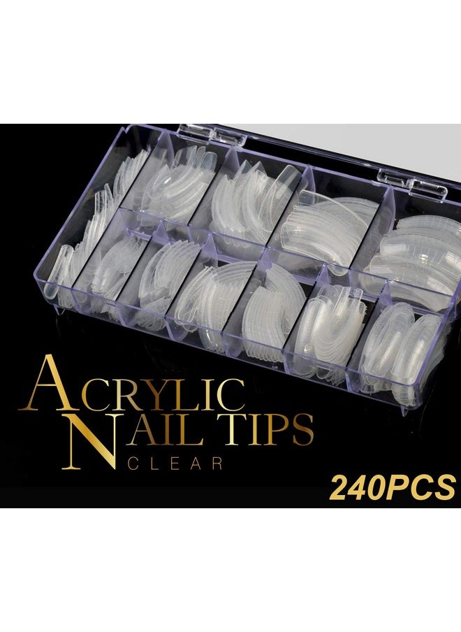 240Pcs Dual Forms Nail Mold For Poly Gel Uv Gel 12 Size With Scale