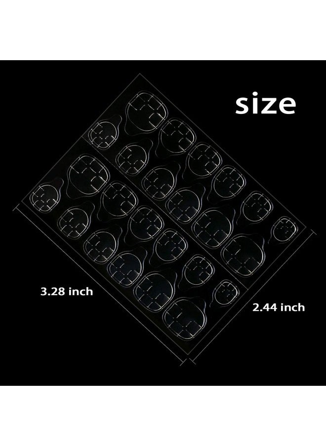 360Pcs (15 Sheets) Adhesive Tabs Ultrathin Waterproof Breathable Double-Sided Jelly Fake Nail Sticker Super Sticky False Nail Glue Sticker Transparent Flexible For Manicure