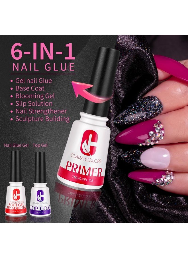 Nail Tips And Glue Gel Kit - Gel X Nail Kit 550Pcs Soft Gel Nail Tips Medium Almond Shape