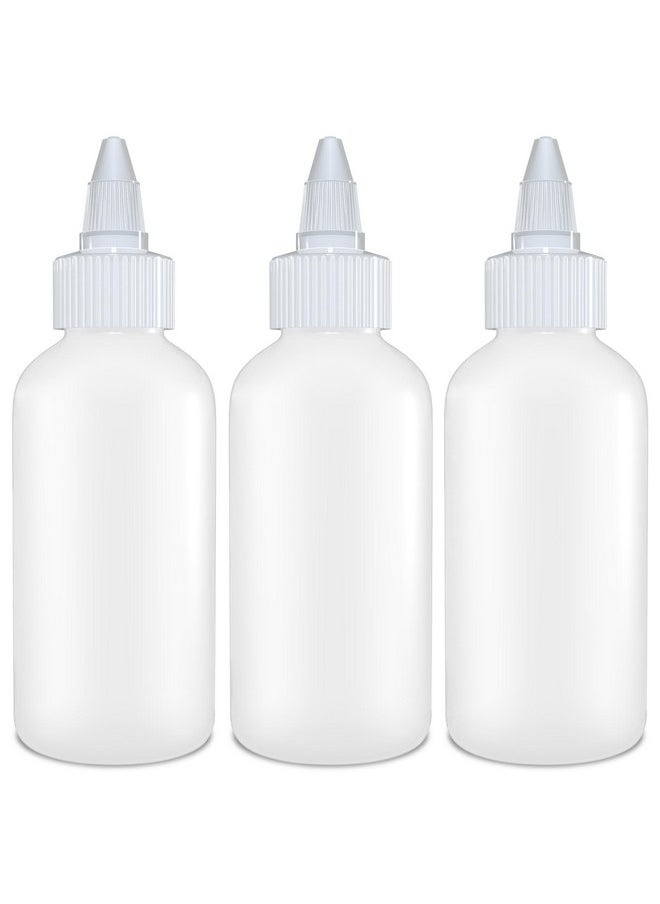 Condiment Squeeze Bottles - 4 Oz Squirt Empty Bottles, Twist Top Cap, Leak Proof - Great For Ketchup, Mustard, Syrup, Sauces, Dressing, Oil, Arts And Crafts, Bpa-Free Plastic - 3 Pack