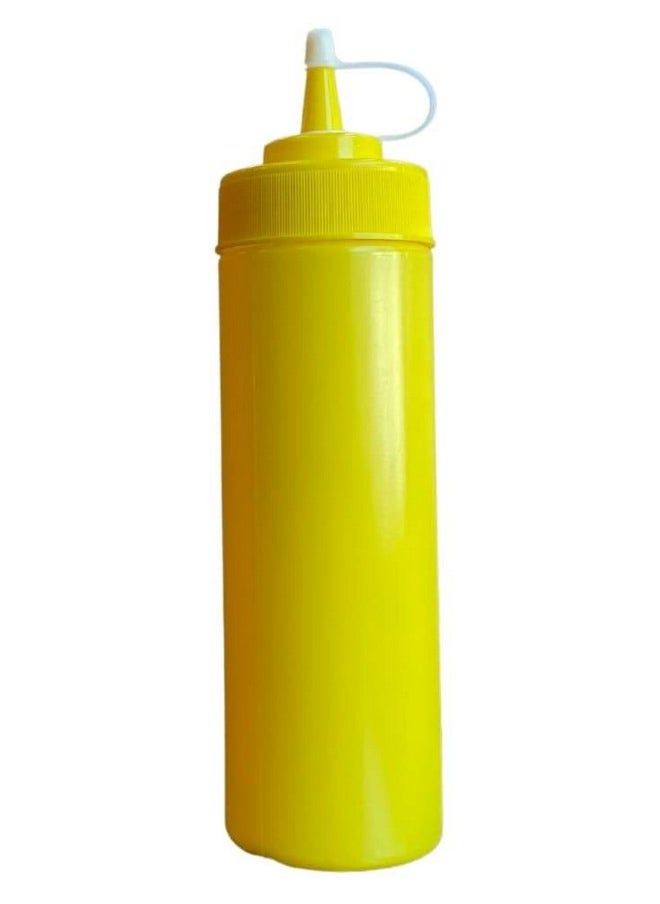 Ketchup And Mustard Squeeze Bottle Dispenser Set 12-Ounce Each For Bbq, Picnics And Home Use - With Caps