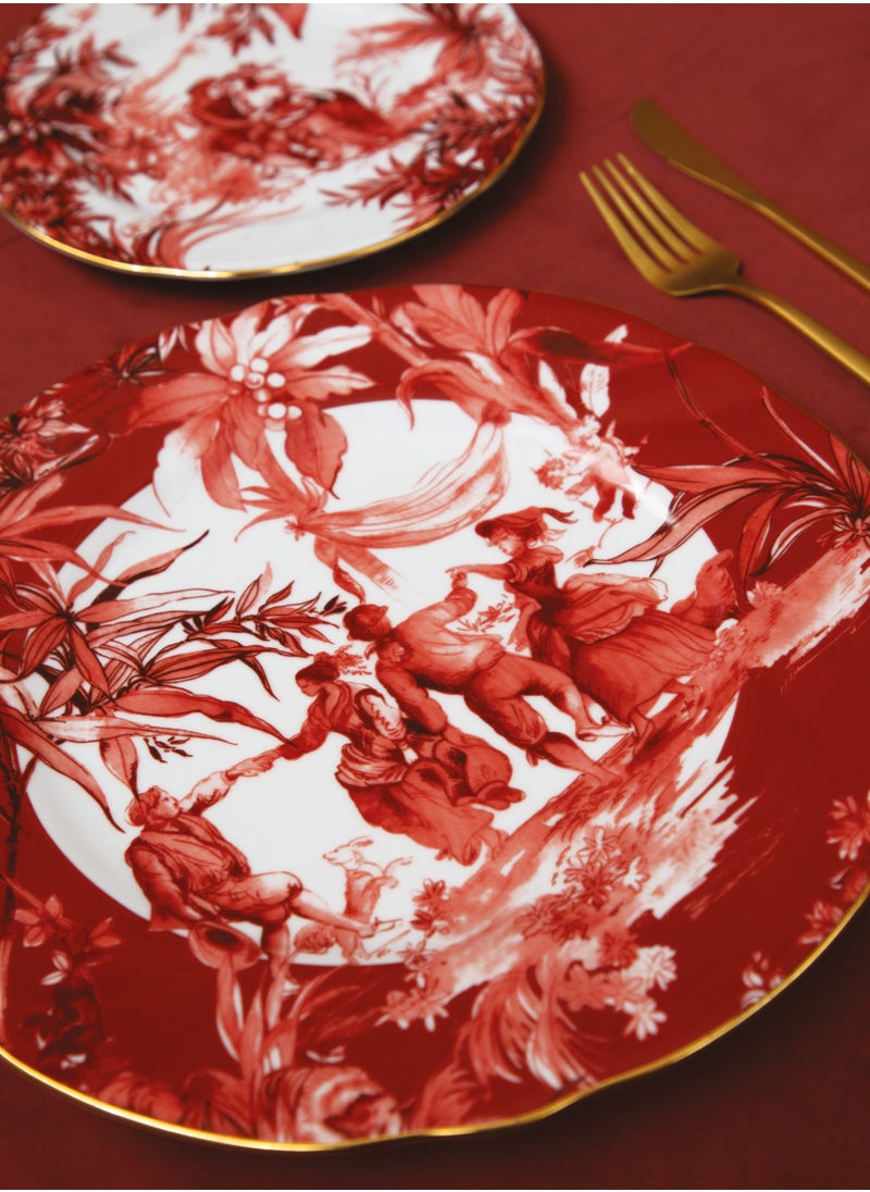 Baci Milano Le Rouge Cake Plate Diam 31 - PORCELAIN