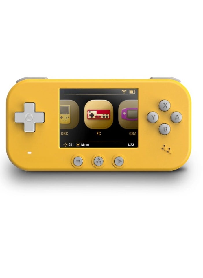 Smart Handheld Retro Game Console, 2.4 Inch IPS Screen Open Source WIFI Game Machine, Compact And Portable Rechargeable Video Game Device With Built In 1000 Games, (Yellow, 64G)