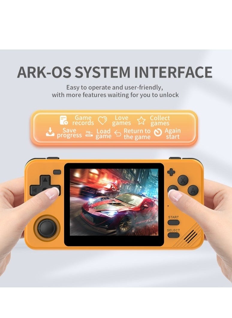 POWKIDDY RGB10X Handheld Game Console 3.5 Inch IPS OCA full lamination Screen Retro Video Game Console Open Source Linux Game Player Support WiFi Bluetooth 10000+ Games Portable PSP(64G Black)