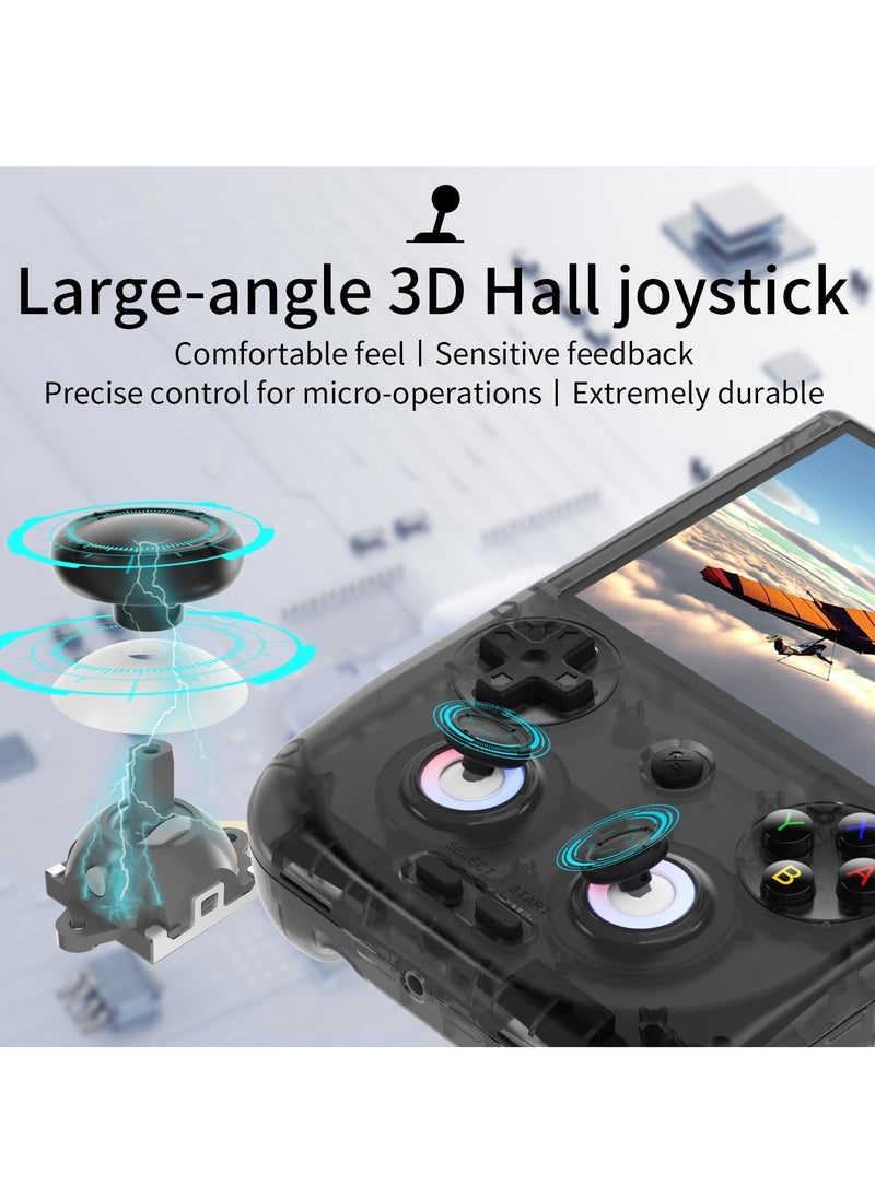 RG406V Handheld Game Console Unisoc T820 Android 13 4Inch IPS Multi Touch Screen 5500mAh 5G WIFI Bluetooth Retro Video Players(128G Black)