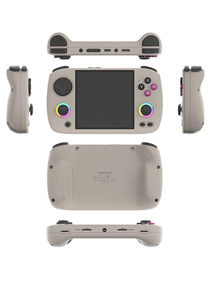 RG CubeXX Retro Handheld Game Console 3.95 Inch IPS Screen Linux System Built In 128G TF Card 5056 Games Support HDMI TV Output 5G WiFi Bluetooth 4.2 (Beige)
