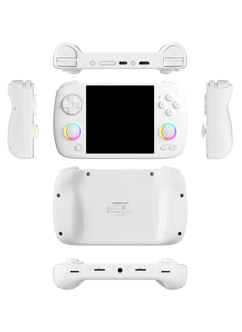 RG CubeXX Retro Handheld Game Console 3.95 Inch IPS Screen Linux System Built In 128G TF Card 5056 Games Support HDMI TV Output 5G WiFi Bluetooth 4.2 (White)