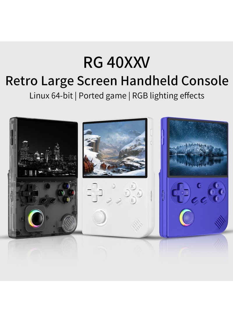 RG40XXV Handheld Game Console 4.0 Inch IPS TF Card With 10000+ Games 3200mAh 6+Hours Battery Support Wireless Network(64G Black)