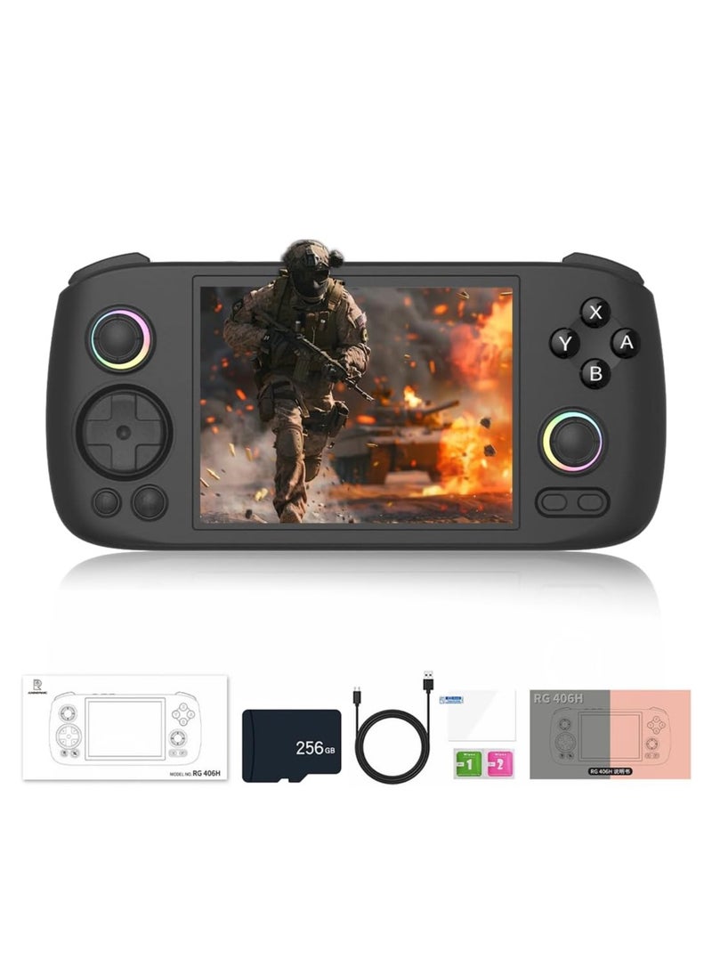 RG406H Handheld Game Console Unisoc T820 Android 13 5000 mAh 4-inch IPS screen Large-angle 3D Hall Joystick Hall Rigger 5G WIFI Bluetooth Retro Video Players