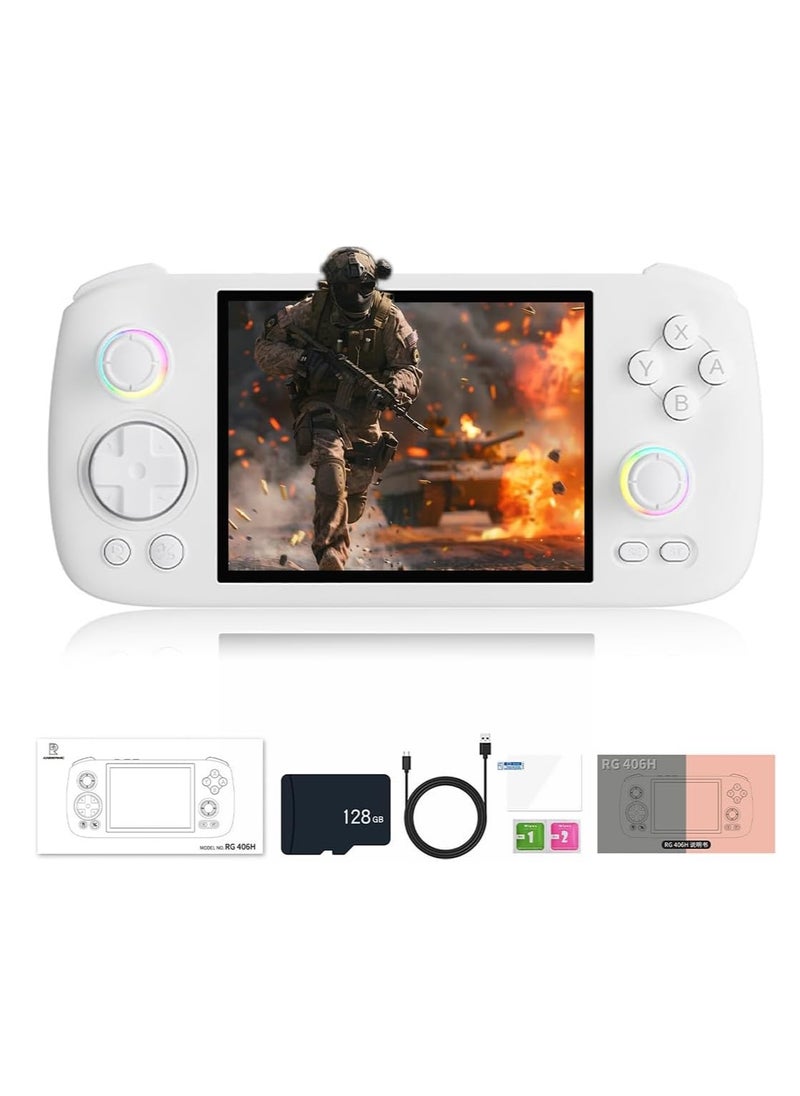 RG406H Handheld Game Console Unisoc T820 Android 13 5000 mAh 4-inch IPS screen Large-angle 3D Hall Joystick Hall Rigger 5G WIFI Bluetooth Retro Video Players