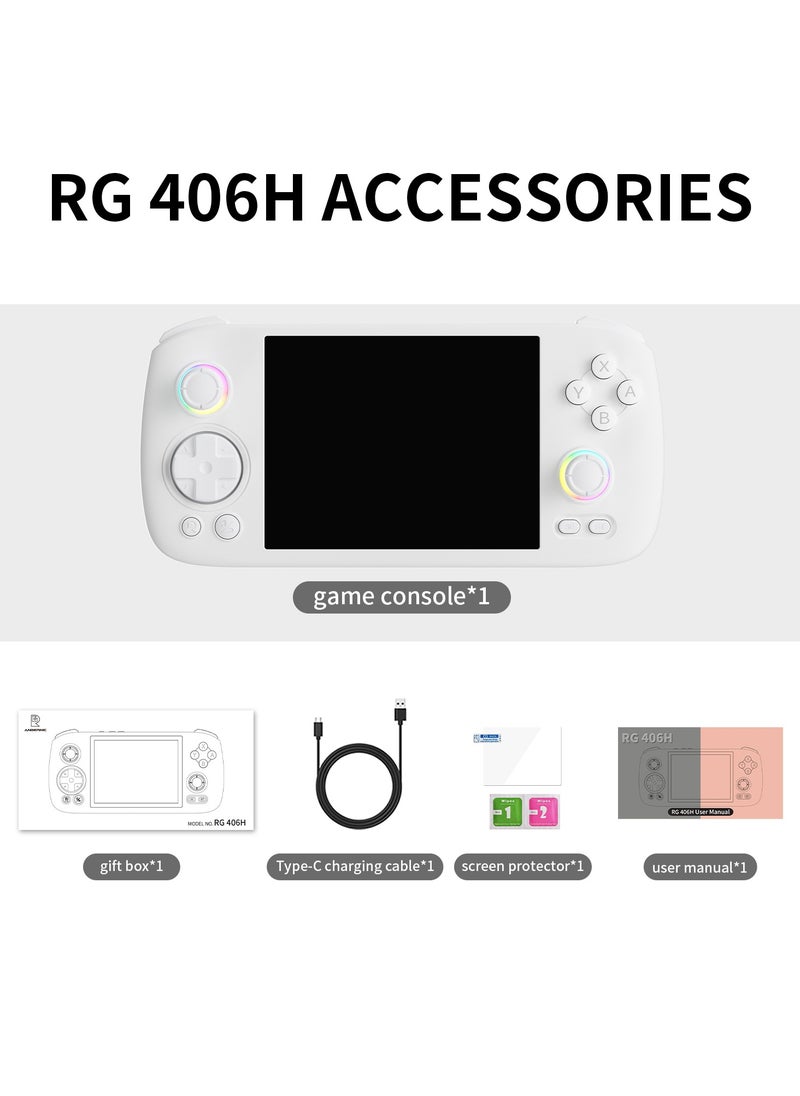 RG406H Handheld Game Console Unisoc T820 Android 13 5000 mAh 4-inch IPS screen Large-angle 3D Hall Joystick Hall Rigger 5G WIFI Bluetooth Retro Video Players