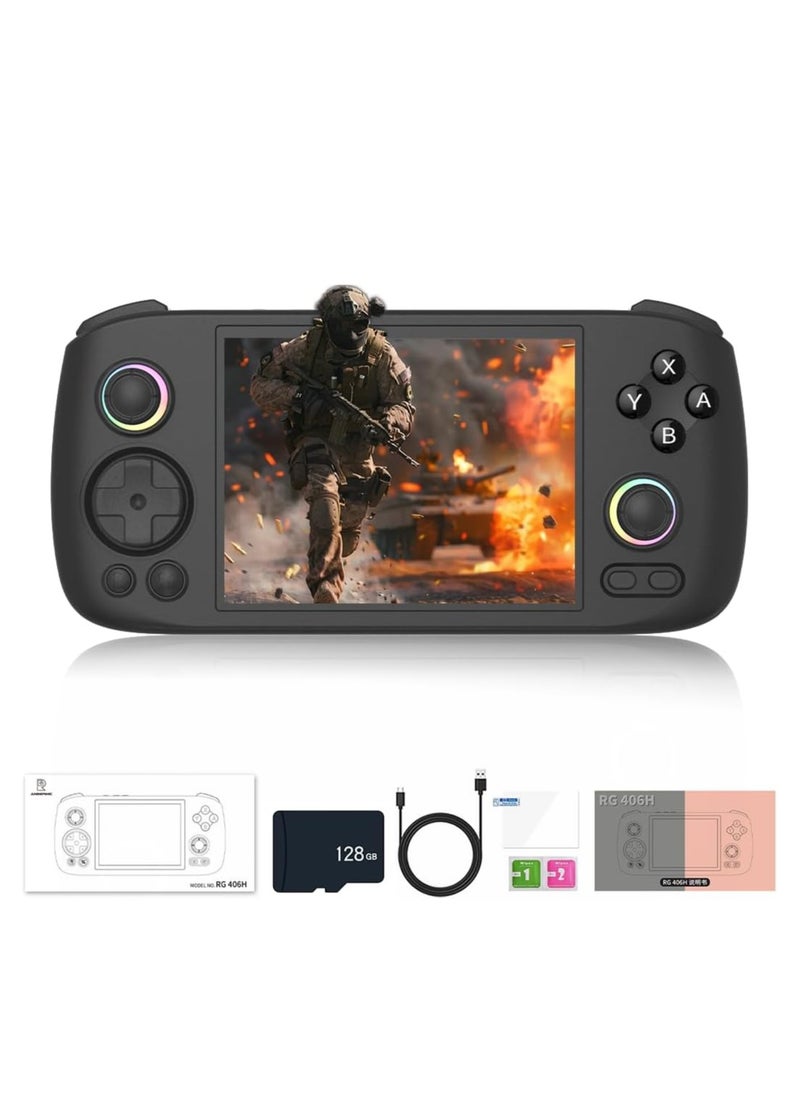 RG406H Handheld Game Console Unisoc T820 Android 13 5000 mAh 4-inch IPS screen Large-angle 3D Hall Joystick Hall Rigger 5G WIFI Bluetooth Retro Video Players