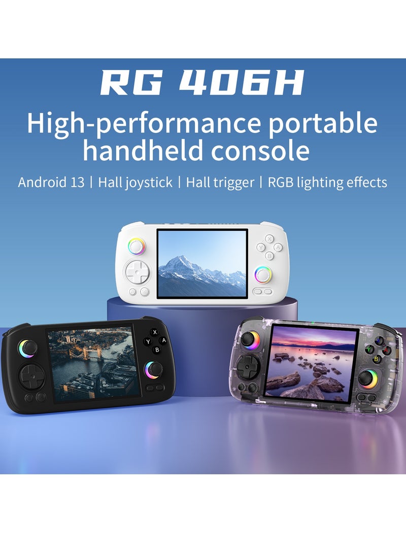 RG406H Handheld Game Console Unisoc T820 Android 13 5000 mAh 4-inch IPS screen Large-angle 3D Hall Joystick Hall Rigger 5G WIFI Bluetooth Retro Video Players