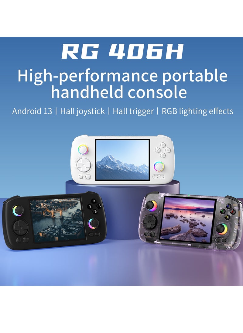 RG406H Handheld Game Console Unisoc T820 Android 13 5000 mAh 4-inch IPS screen Large-angle 3D Hall Joystick Hall Rigger 5G WIFI Bluetooth Retro Video Players