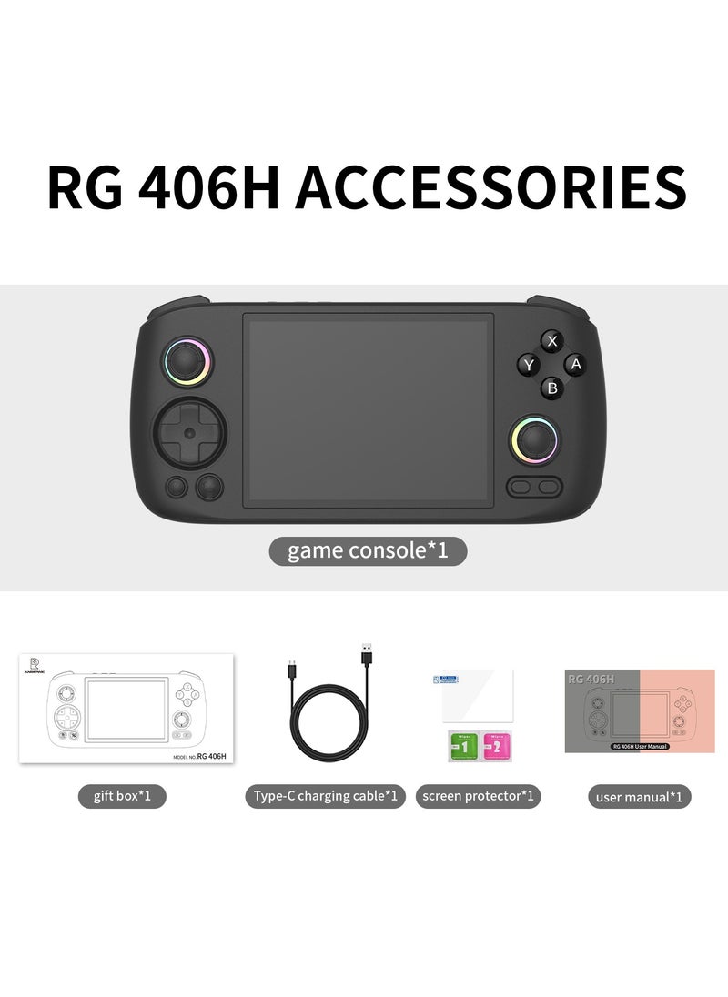 RG406H Handheld Game Console Unisoc T820 Android 13 5000 mAh 4-inch IPS screen Large-angle 3D Hall Joystick Hall Rigger 5G WIFI Bluetooth Retro Video Players