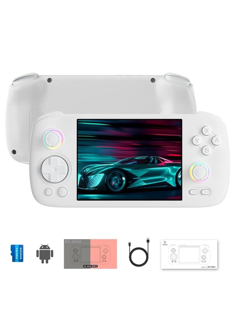 RG406H Handheld Game Console Unisoc T820 Android 13 5000 mAh 4-inch IPS screen Large-angle 3D Hall Joystick Hall Rigger 5G WIFI Bluetooth Retro Video Players