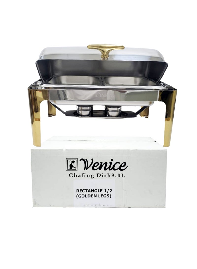 Roll Top Chafing Dish Double Compartment 9 Ltr