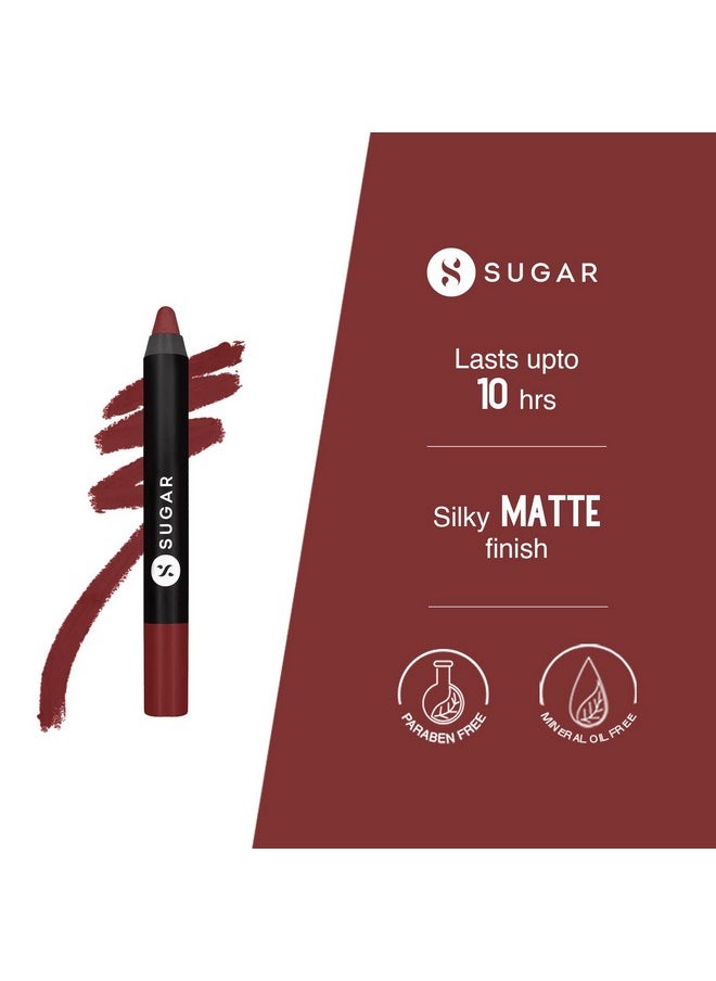 Matte As Hell Lip Crayon | Lasts Upto 8Hrs | Water Resistent Lipstick For Women | 2.5Gm - 15 Stephanie Plum