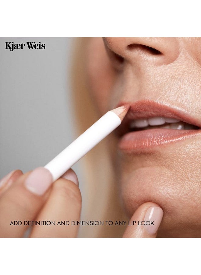 Kjaer Weis Lip Pencil. Dark Brown Lip Liner Pencil With Soft Matte Finish And Creamy Texture For Long Lasting, Smudge-Proof Wear. Cruelty Free Clean Makeup (Deep Iconic)