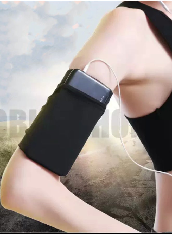 Large Black Phone Armband ,Stylish and Functional,Wrist Bag