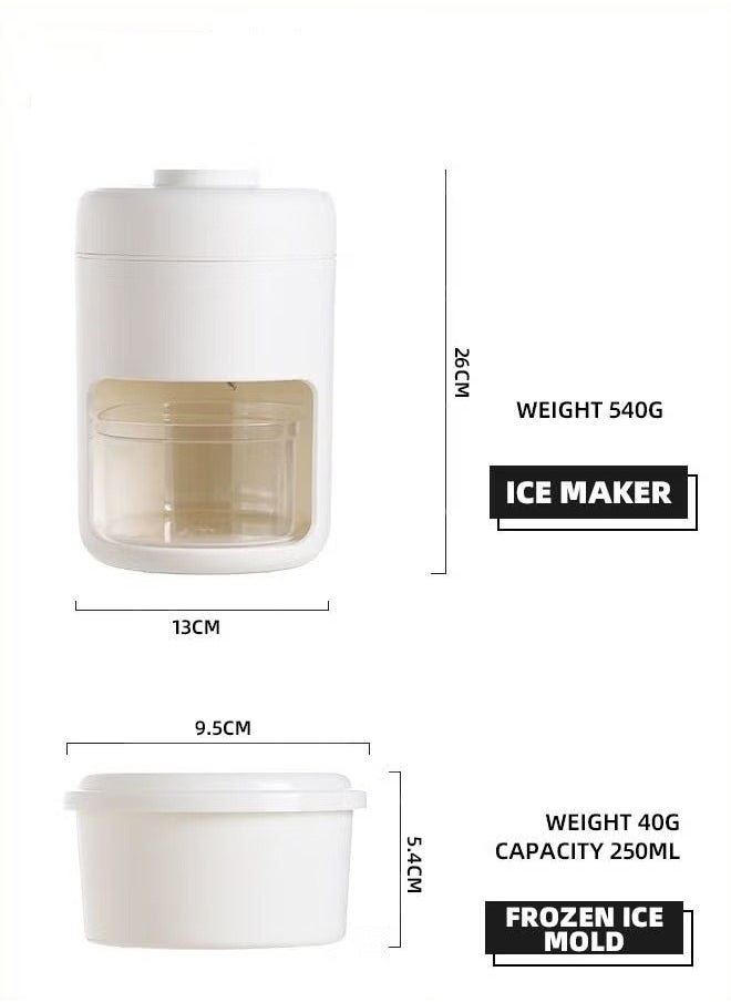 2PCS Ice Shaver and Snow Cone Machine Premium Portable Ice Crusher and Shaved Ice Machine with Free Ice Cube Trays BPA Free