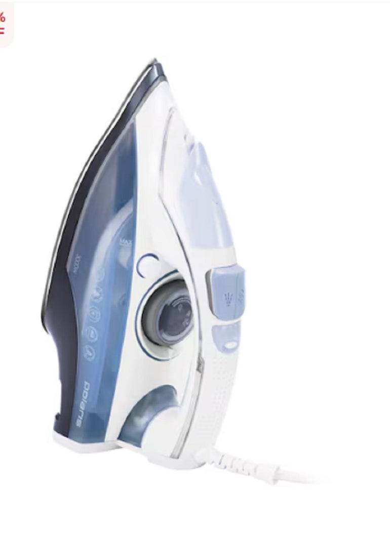 Steam Iron, Anodized Soleplate Coating, Steam Burst 260 G/Min, Built-In Steam Generator, Automatic Shutdown, Ergonomic Rubberized Handle , Anti-Drip System, Self-Clean Function