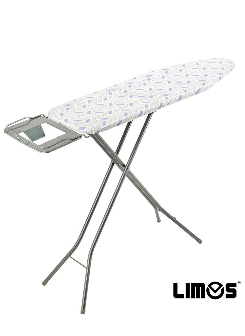 Ironing Board Ironing Table assorted color with Powder Coated Carbon Steel Iron Table with Adjustable Height Mechanism Heat Resistant Cotton Cover - 110x34 cm