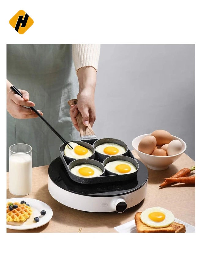 Egg Cooker Frying Pan, 4-Cups Non-Stick Cookware Aluminium Alloy Fried Egg Cooker,Pancake,Omelette Pan,Egg Poacher