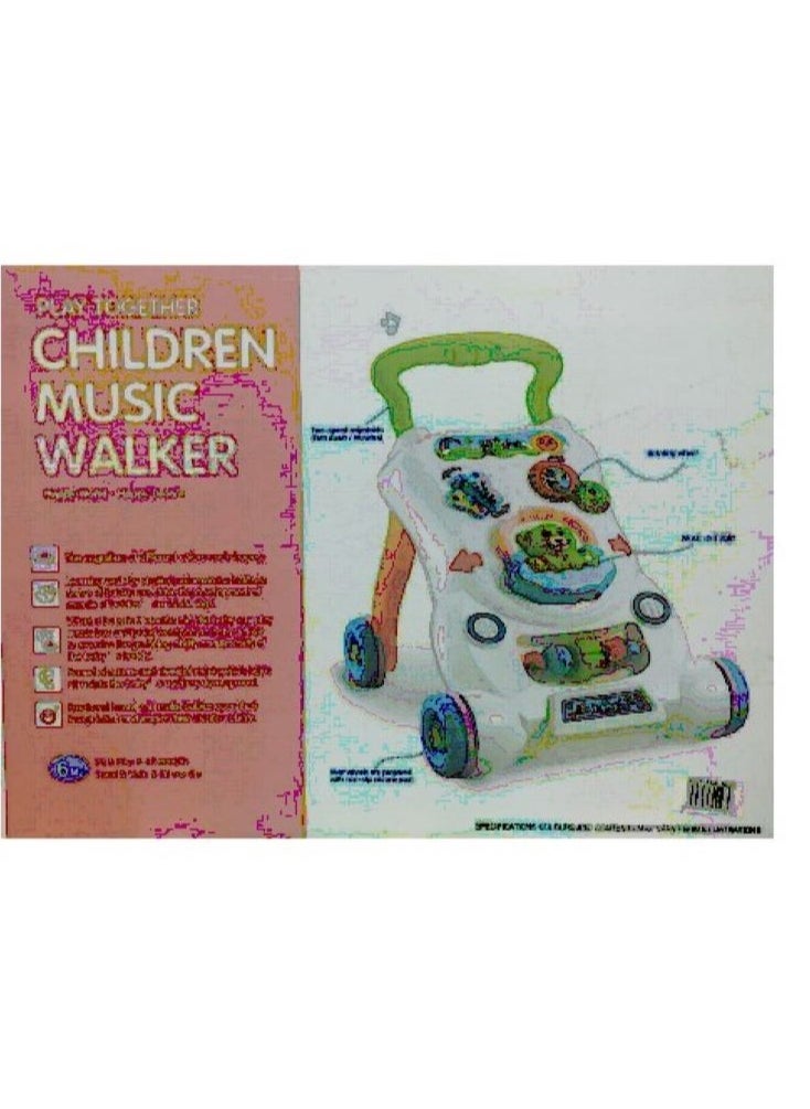 Children Music Walker - Interactive Baby Learning Toy with Music, Lights & Activities, 6+ Months, Push Walker for Early Steps Development, Fun & Educational, Sturdy Design for Toddlers