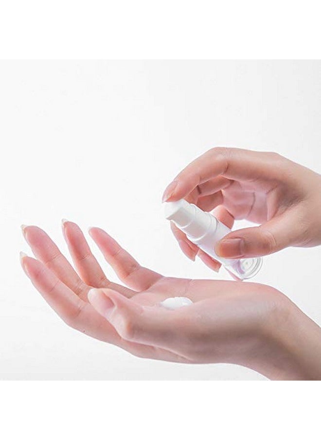 10Pcs Airless Pump Press Bottle Empty Plastic Vacuum Lotion Bottles Clear Containers Cosmetics Skincare Travel Size Dispenser (5Ml)