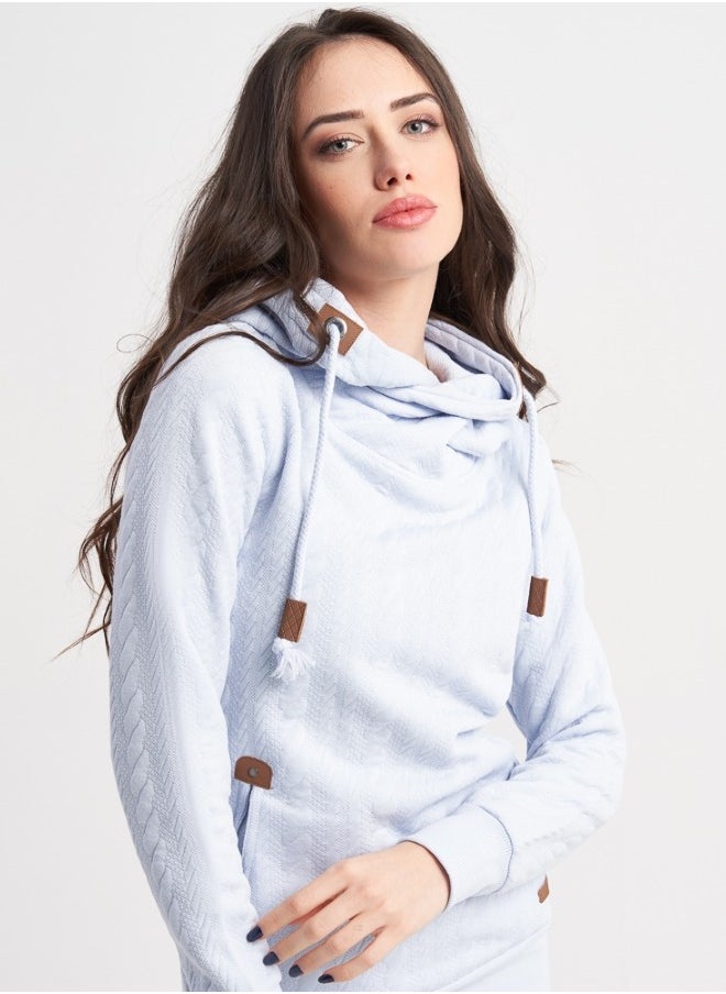 Light Blue High Neck Sweater