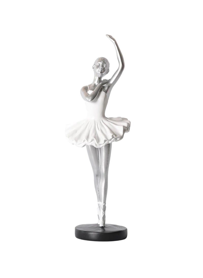 Modern Simple Resin Ornaments Dance Classroom Desktop Ornaments Art Home Furnishings Personality Decoration Suitable For Dance Lovers (Silver A)