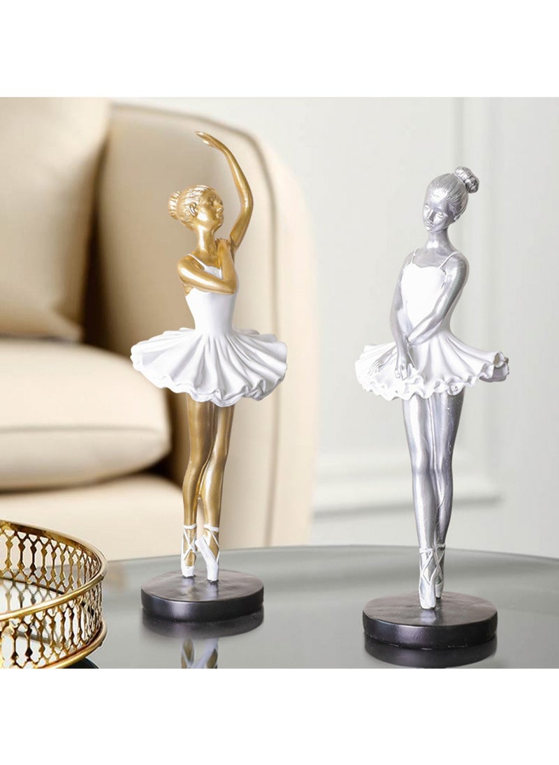 Modern Simple Resin Ornaments Dance Classroom Desktop Accessories Art Home Furnishings Personality Decoration Suitable For Dance Lovers (Gold A Type)