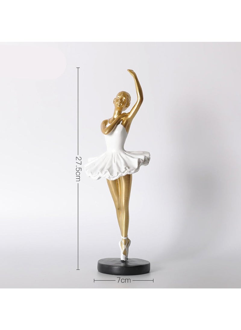 Modern Simple Resin Ornaments Dance Classroom Desktop Accessories Art Home Furnishings Personality Decoration Suitable For Dance Lovers (Gold A Type)