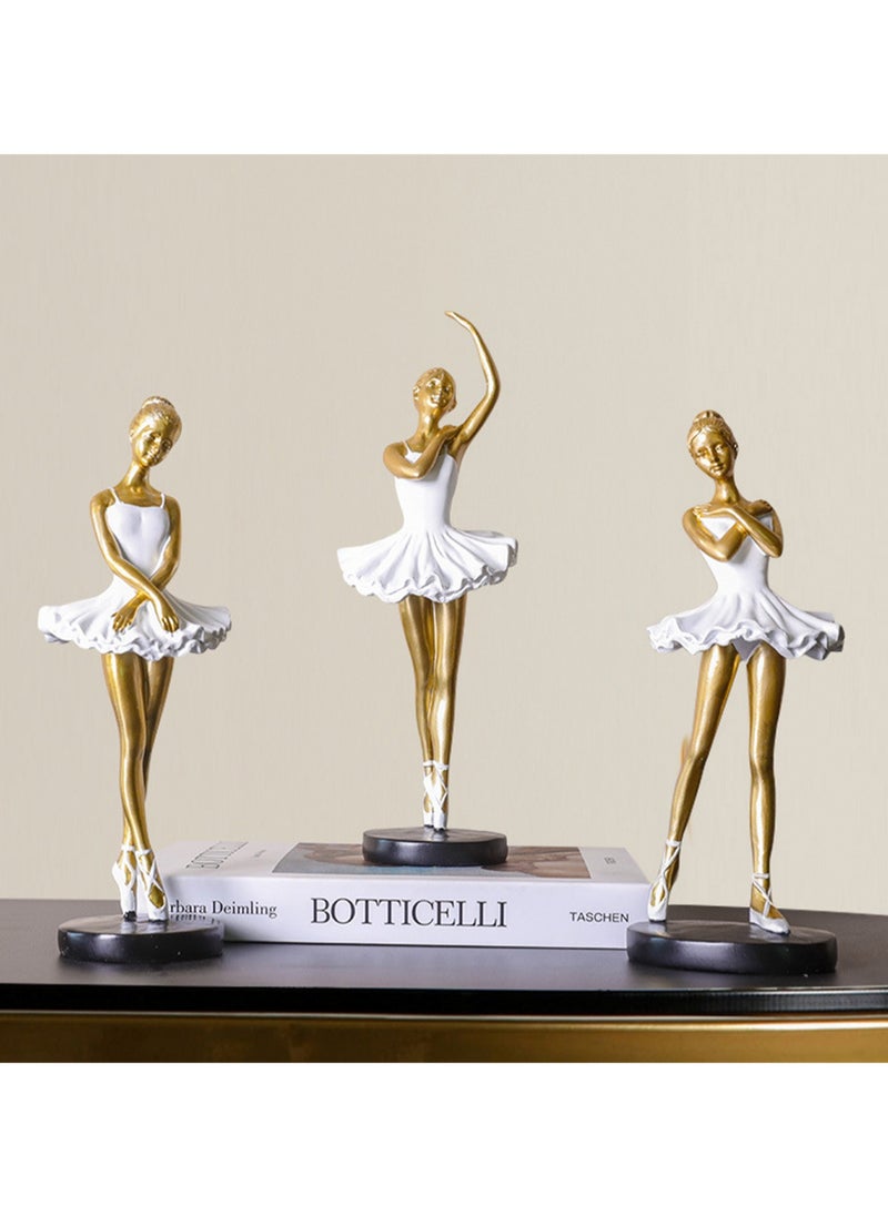 Modern Simple Resin Ornaments Dance Classroom Desktop Accessories Art Home Furnishings Personality Decoration Suitable For Dance Lovers (Gold A Type)