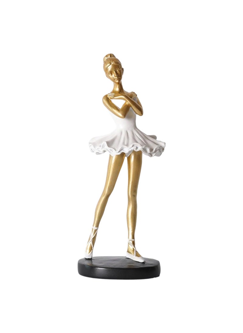 Modern Simple Resin Ornaments Dance Classroom Desktop Accessories Art Home Furnishings Personality Decoration Suitable For Dance Lovers (Gold B Type)