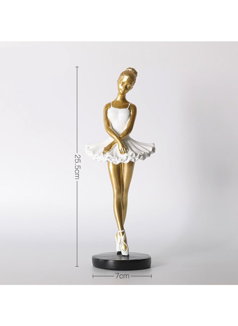 Modern Simple Resin Ornaments Dance Classroom Desktop Accessories Art Home Furnishings Personality Decoration Suitable For Dance Lovers (Gold C Type)