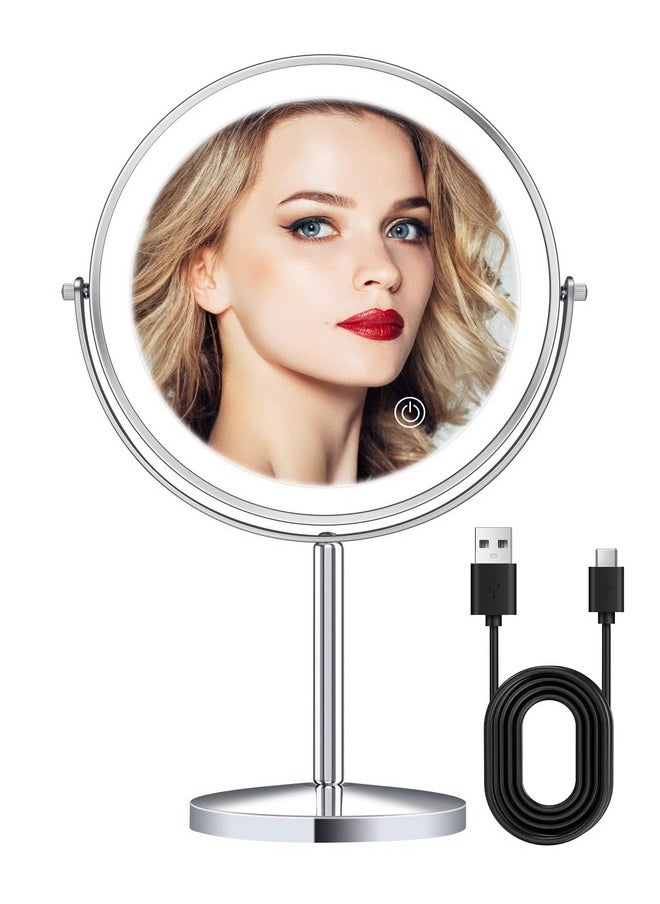 Lighted Makeup Mirror With 3 Colors Lighting, 8