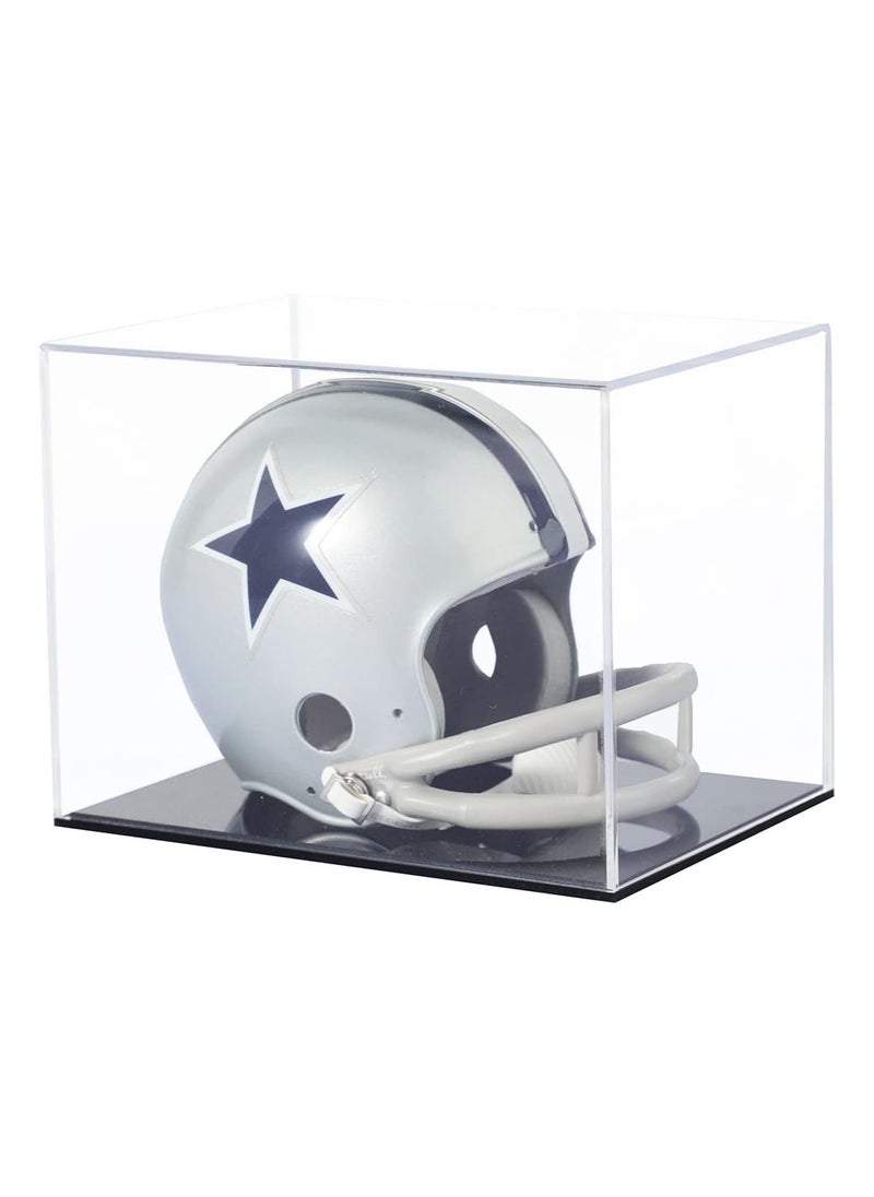 Mini Helmet Display Case – Clear Acrylic Dustproof Storage Box for Football Mini Helmet Collectibles