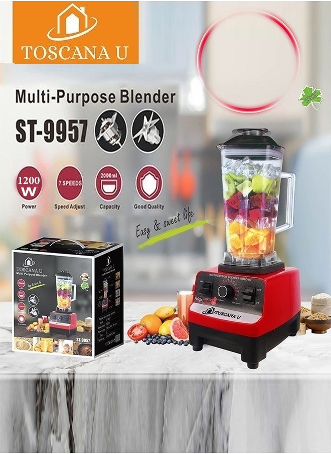 2L Adjustable Electric Blender with Grain Grinder Multifunctional Grain Grinder