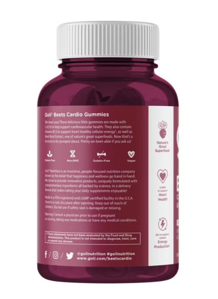 Beets Cardio Gummies 60 Gummies with 100mg