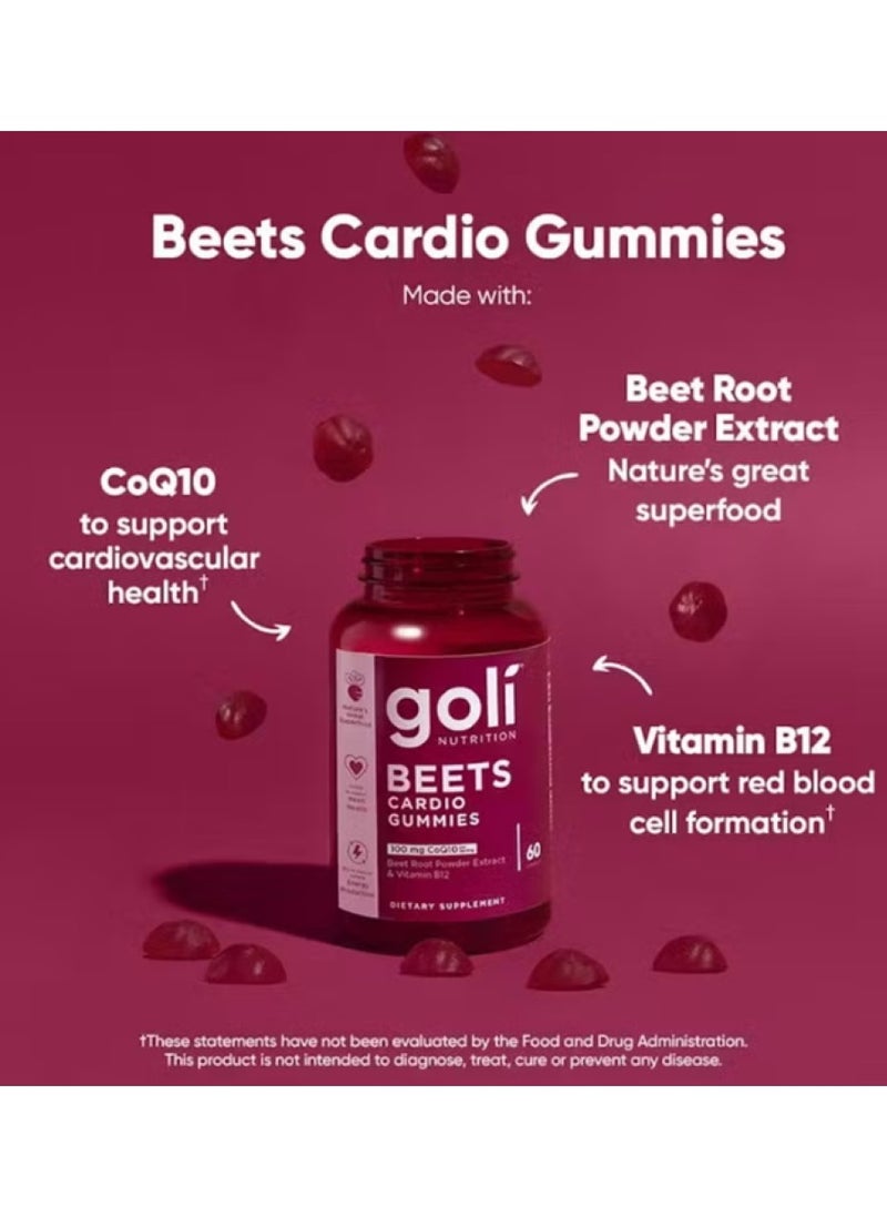 Beets Cardio Gummies 60 Gummies with 100mg