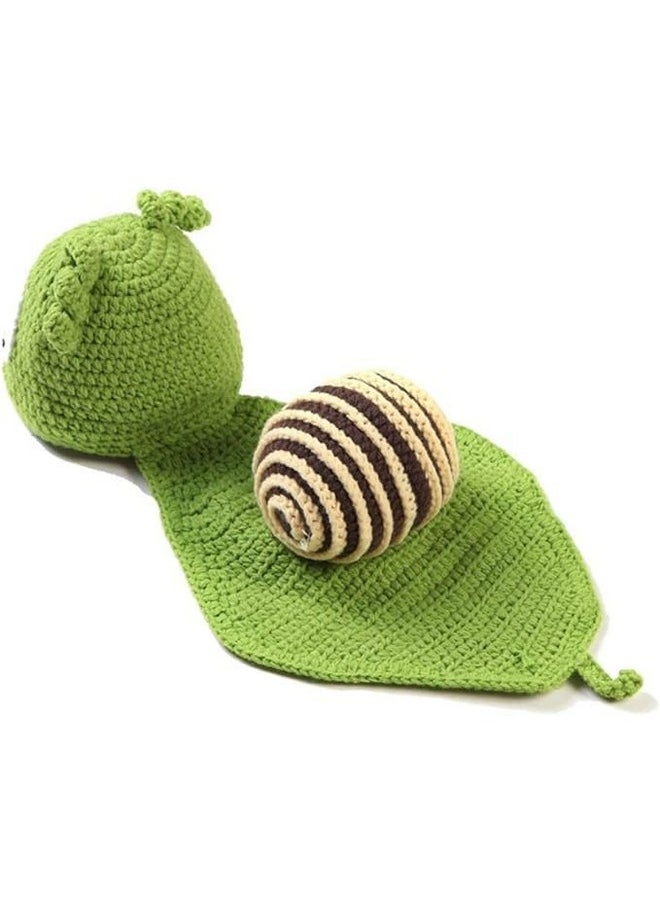 Snail Crochet New Born Photography Shoot Props Costume (Emerald Green)