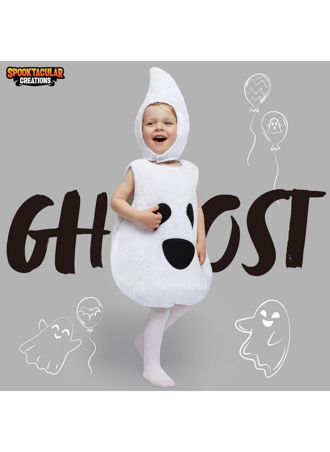 Halloween Baby Unisex Boo Ghost Costume, Baby Ghost Costume With Hood For Toddlers, Infant Halloween Dress Up Party