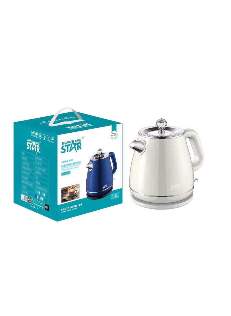 Elite Gourmet EKT-1203W 1350W Double Wall Insulated Cool Touch Electric Water Tea Kettle, BPA Free Stainless Steel Interior and Auto Shut-Off