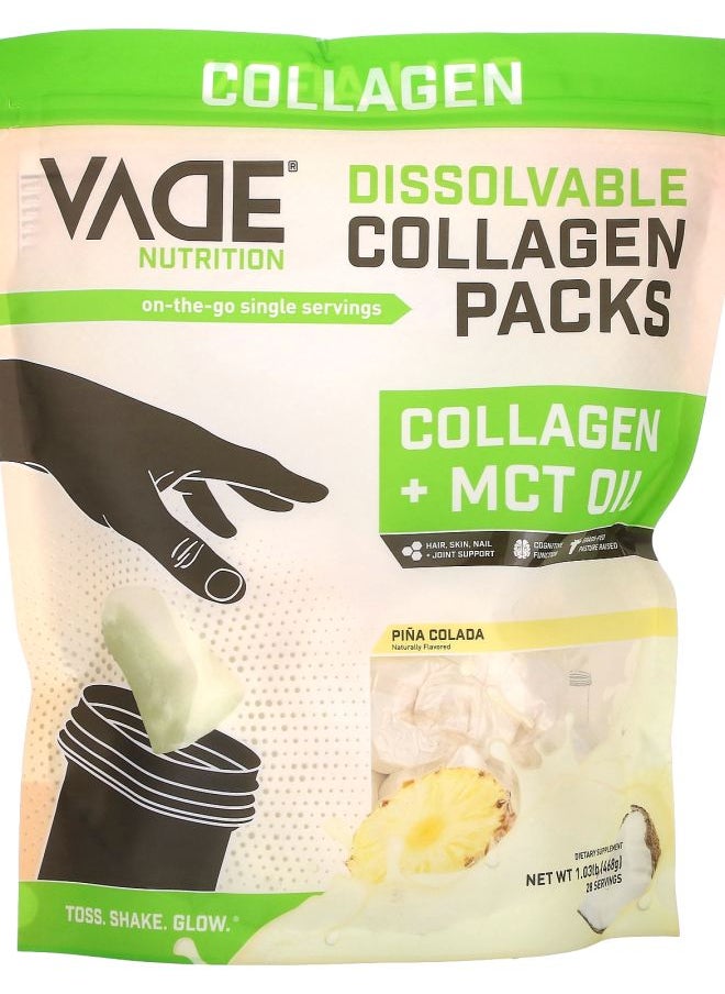 Dissolvable Collagen Packs Collagen + MCT Oil Pina Colada 1.03 lb (468 g)